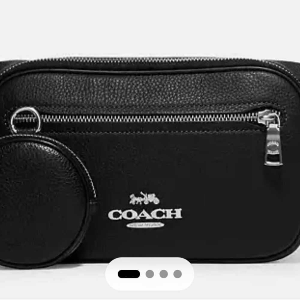 Coach Elias Black Leather Crossbody Bag